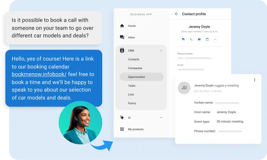 Automated lead capture: Vendasta AI Receptionist 